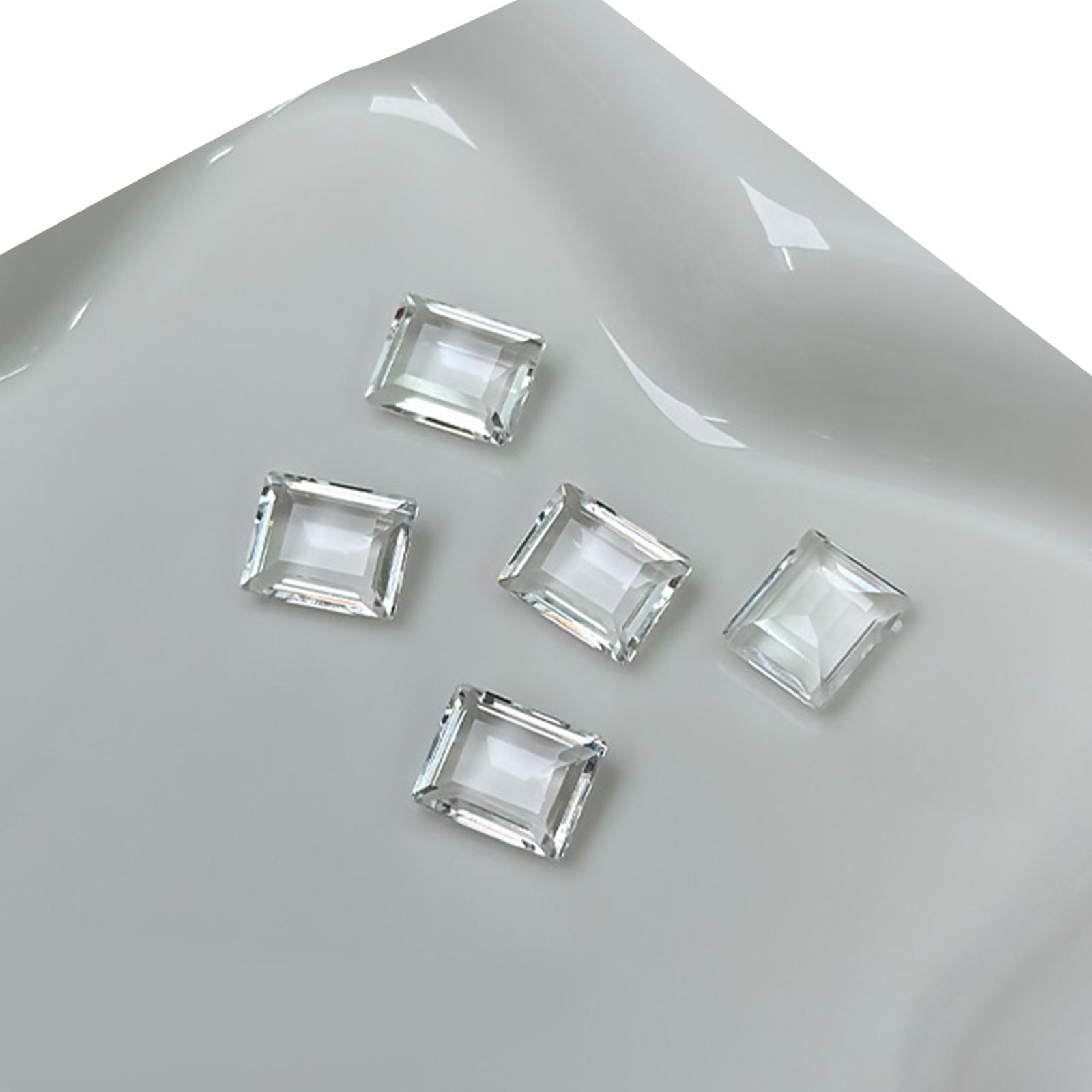 

10 шт. Стразы для ногтей, хрустальные камни для ногтей, прямоугольные подвески для ногтей, прозрачные подвески для дизайна ногтей, украшения для женщин