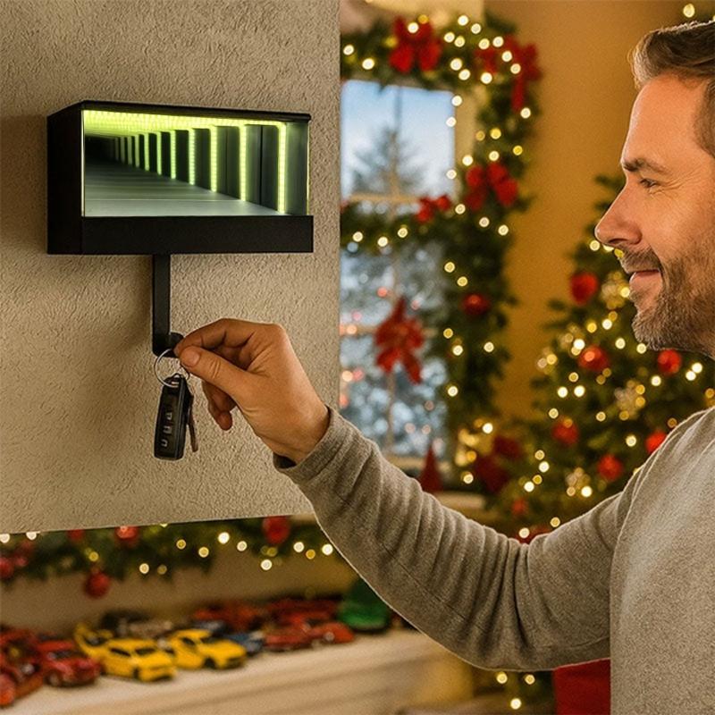 Garage Nyckelorganisatör Väggkrok Med LED-lampor för Entré Hall Magnetisk Förvaringslösning För Bilälskare