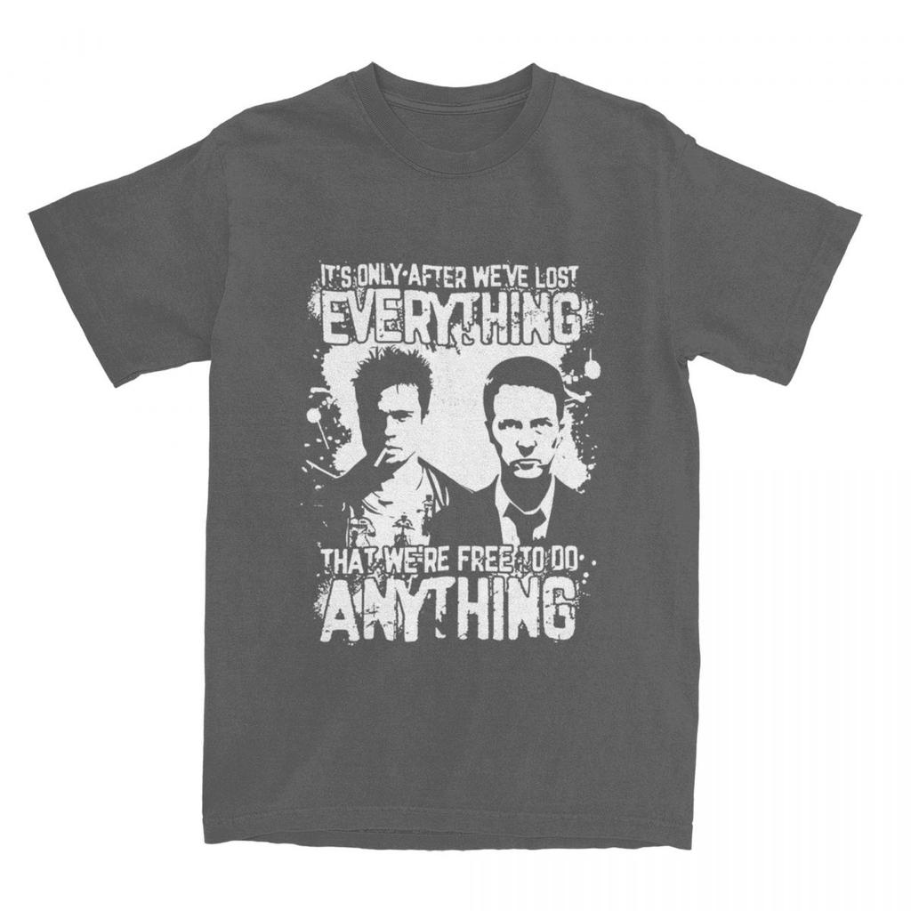 Fight Club Quote T Shirts Men's Pure Cotton Crazy T-Shirts O Neck Tyler Durden Tee Shirt Short Sleeve Clothes Gift Idea