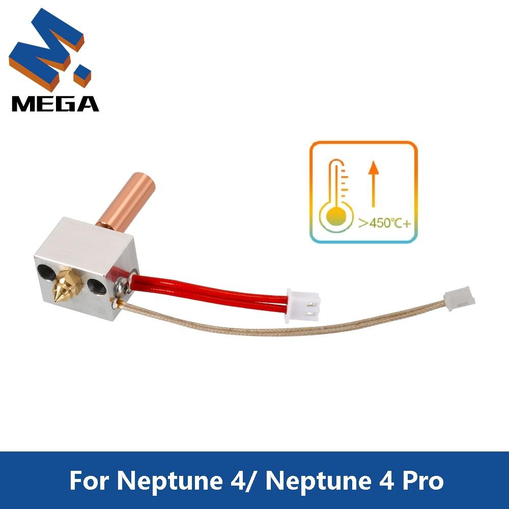 MEGA 24V 50W Hotend kit For Elegoo Neptune 4 Neptune 4 pro Bimetal Heatbreak Heated Block Cartridge Heating Rod Thermistor