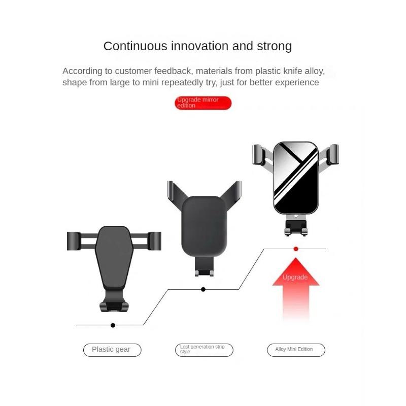 Car Mobile Phone Bracket Car Air Outlet Mobile Phone Navigation Metal Bracket Vehicle-Based Cell Phone Holder