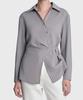 Keulleiseu Waist Side Ribbon Point Blouse_Blue
