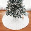 New Year Xmas Soft Plush Snowflake Rugs Blanket Mat Tree Foot Carpet Christmas Tree Skirt
