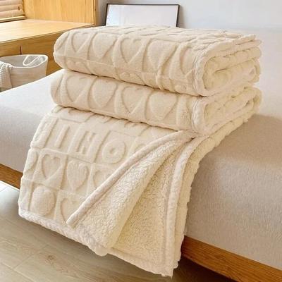Einfache, herzförmige, warme Herbstdecken für das Bett, gemütliche Flanell-Fleece-Sofadecke, weiche, flauschige Wärmedecken, Plüschbettlaken