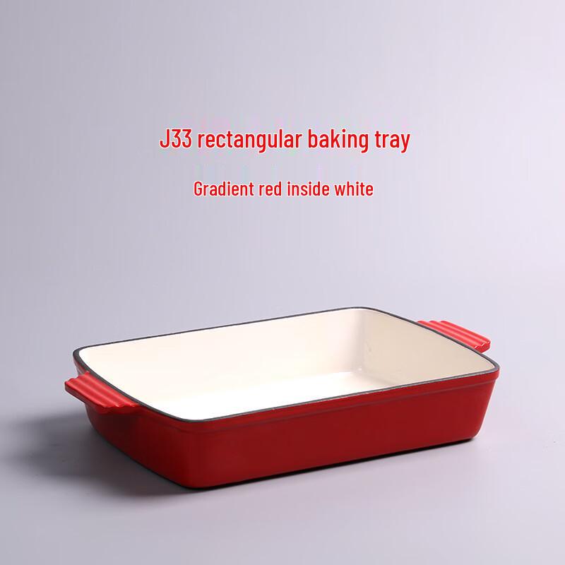 Wutuo Cast Iron Enamel Rectangular Frying Pan