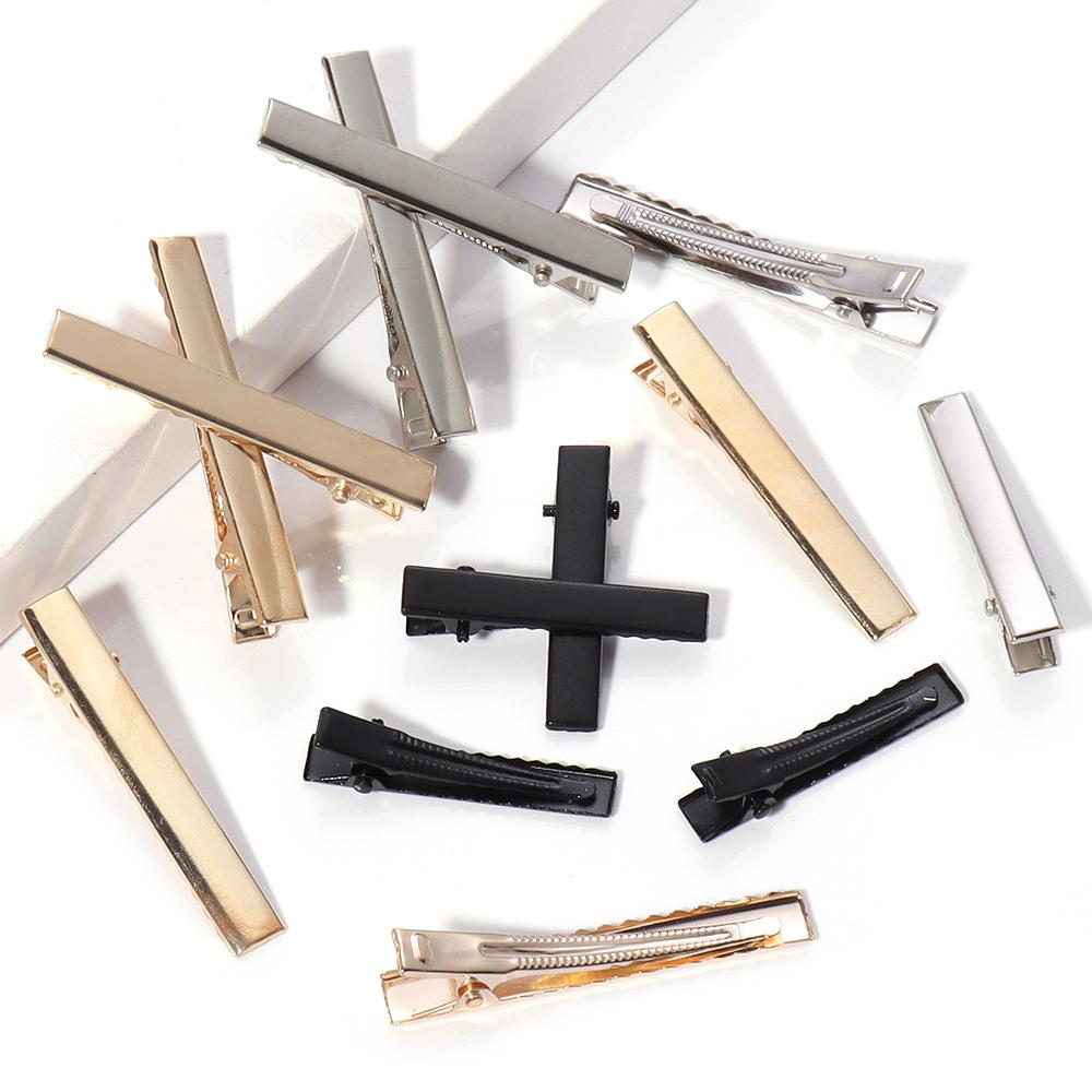 20-50pcs/lot High Quality Metal Alligator Hair Clips For Jewelry Making Hairpins Base DIY Barrette Hair Styling Tool Accessories