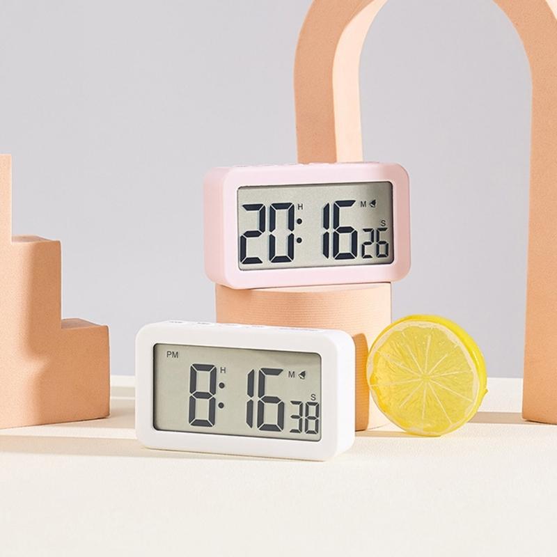 Elegant LCD Display Clock Digital Alarm Clock Fashionable Bedroom Alarm Clock