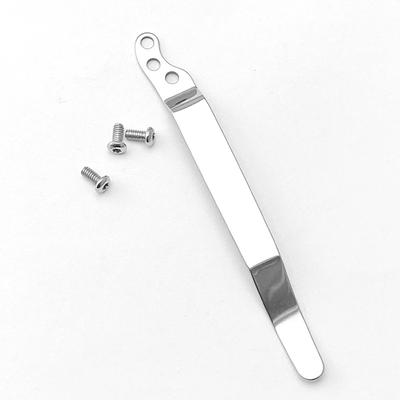 Clipe Traseira de Aço Inoxidável para Ferramenta de Canivete de Bolso Dobrável DIY Acessórios DIY Clipe Suporte de Clipe para Canivete Dobrável Personalizado