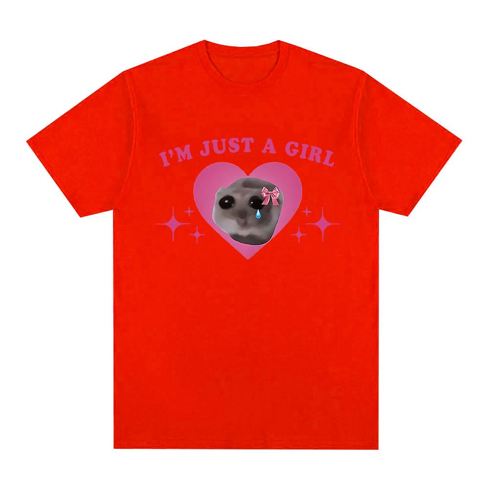 

The Latest Mens Pure Cotton Tshirt for 2025 Im Just A Girl Comfortable Breathable Highquality Beach Travel Party Ins L