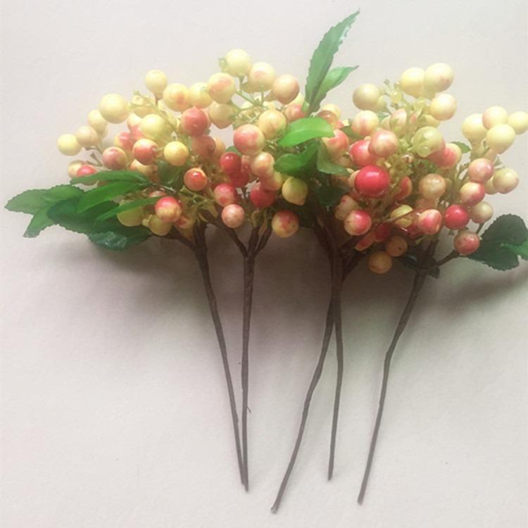 5PCS 24CM Foam Artificial Flowers California Berries Blueberry Fruit Small Fake Flower Home Decorative Party Wedding Blue Decor