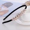 Gold Rhinestone Butterfly Korean Headband & Hairpin Set - Non-Slip Metal Hair Accessories