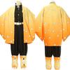 Adulte/enfants Anime Agatsuma Zenitsu Cosplay Costume Perruque Chaussures Hommes Kimono Jaune Cape Tenues