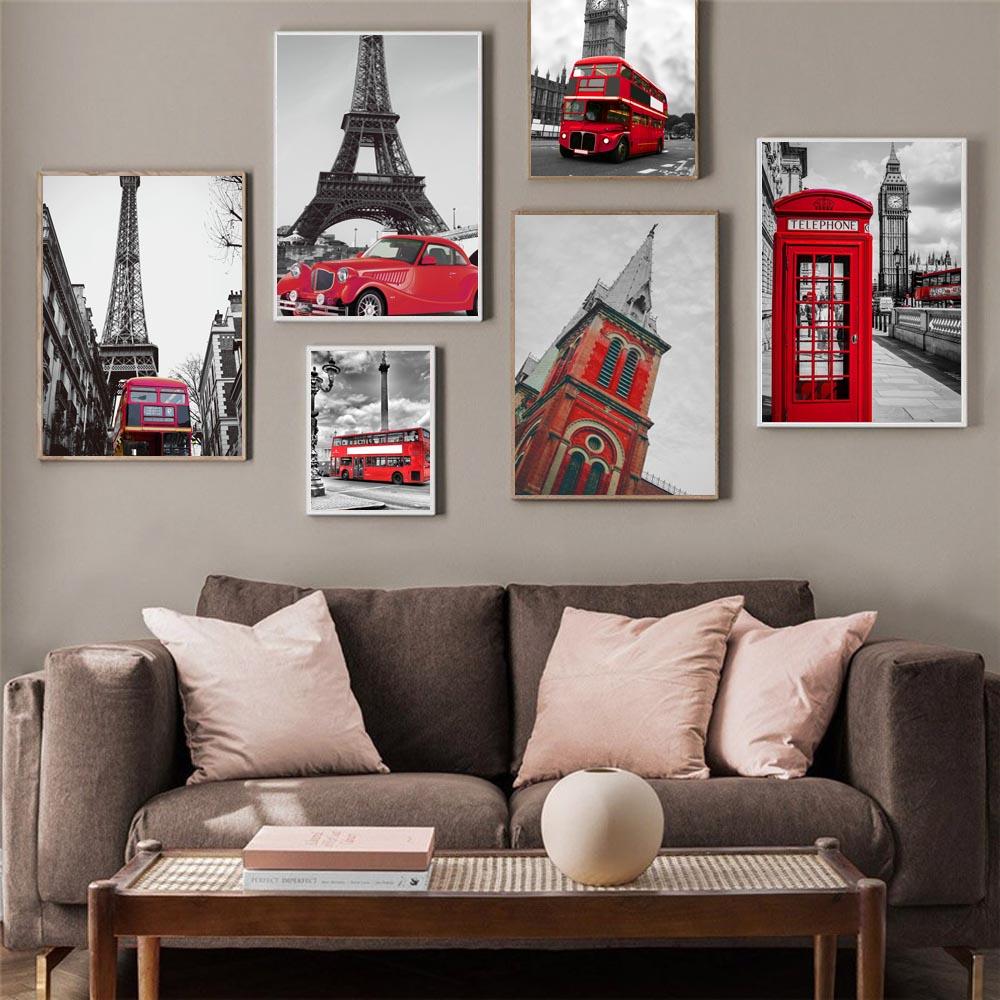 Nordic City Landscape Fashion Canvas Painting World Famous City Street View Poster Office Living Room Home Decoration Mural No Frame