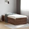 VidaXL Bed Frames Brown Oak 100x200 Cm Engineered Wood, Bedroom Furniture, Slatted Base, Panel Bed, Bed, 3280964