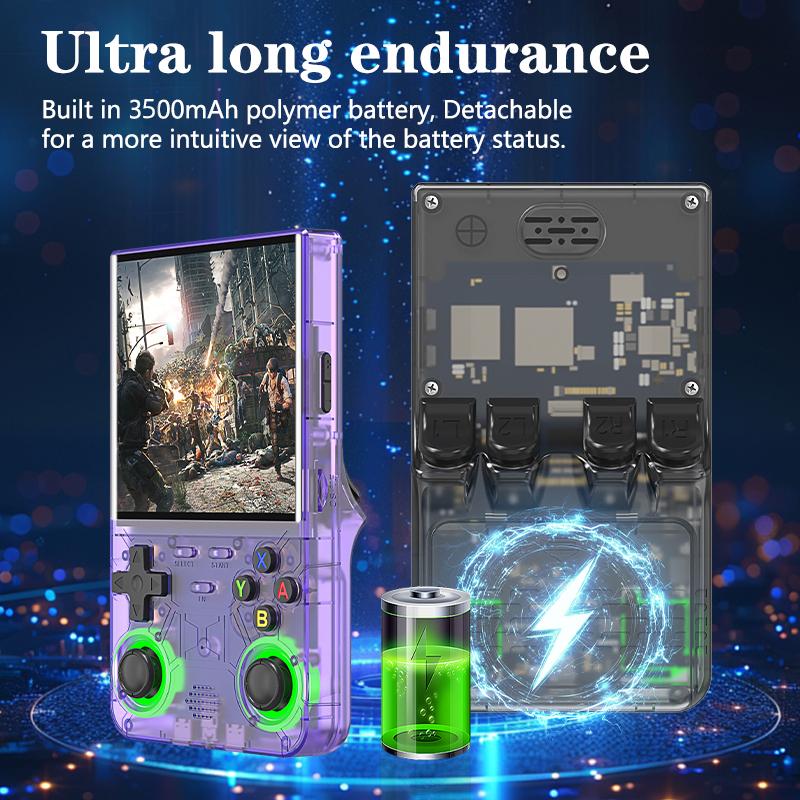 R36 Ultra Handheld Game Controller with Built-in 10+emulators, with RGB Lighting Effects, Supports WiFi Connection