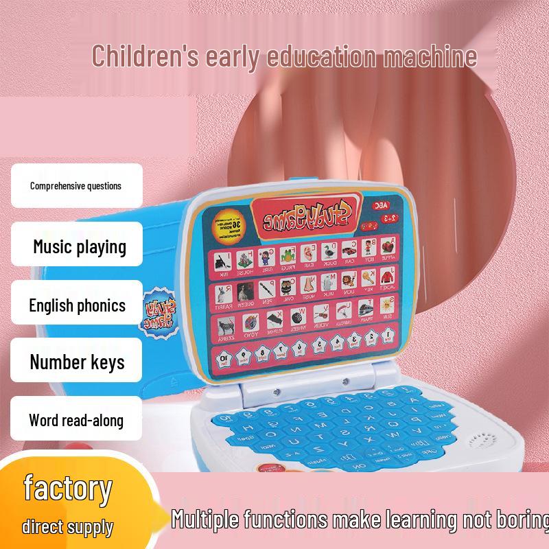 Mini Simulated Laptop Early Education Toy with LED Display and Music