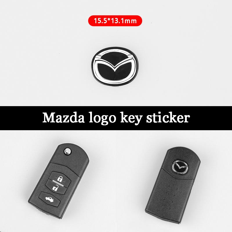 Vervanging Embleem Auto Sleutel en Sticker voor Auto Afstandsbediening Sleutel - Accessoires Geschikt voor Mazda Modellen (Mazda 2 3 6 CX - 5 CX3)