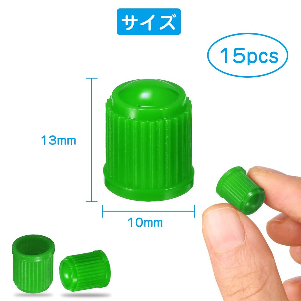 Air Valve Caps 15 Pack Tire Valve Caps with O Rubber Rings for Car