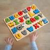 Alphabet Animal Puzzle,Alphabet Learning Toy,Educational,Sorting Blocks Board,Abc Letter Animals