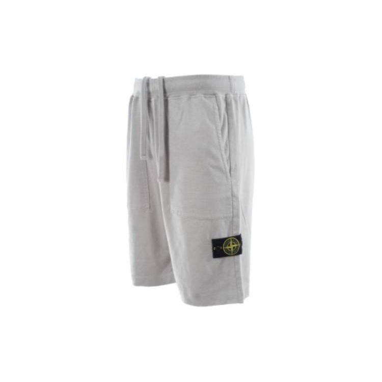 STONE ISLAND Pantaloncini Casual Larghi con Coulisse Logo Uomo Pantaloncini Grigio 801563850-V0064