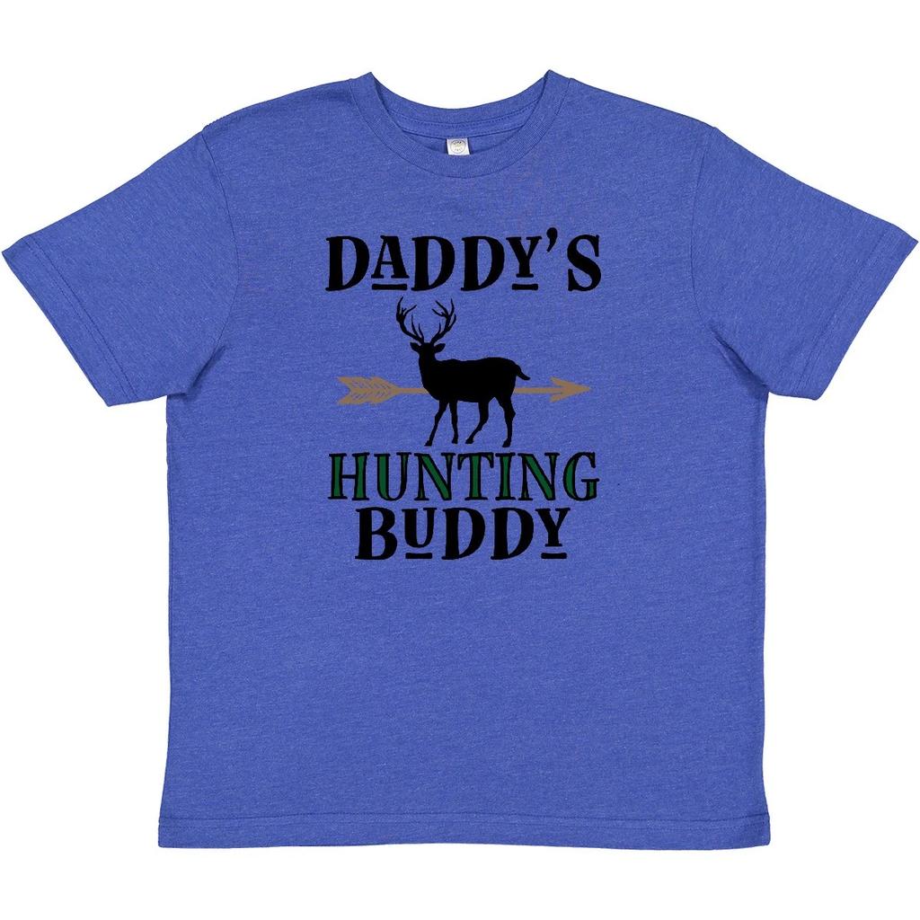 Inktastic Daddy Hunting Buddy Bow Hunter Youth Kids Boys T-Shirt Deer Archer Future Childs