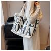 2023 Thai Gentlewoman Canvas Tote: New Letter Print Shoulder Bag