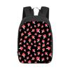 Red Mushroom Pattern Double Layered Backpack For Boy And Girls Best Gifts 2D Flat Cartoon SchoolBag For Children Bag