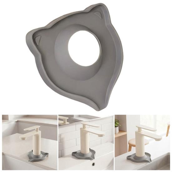 Silikonová ochrana proti stříkající vodě z kohoutku Roztomilý kreslený zachytávač kapek s odtokovým otvorem Flexibilní snadno instalovatelná podložka pod kohoutek do kuchyně koupelny