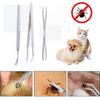 Stainless Steel Flea Treatment Fork Puppy Tick Removal Tool Pet Supplies Dog Flea Clip Tweezer