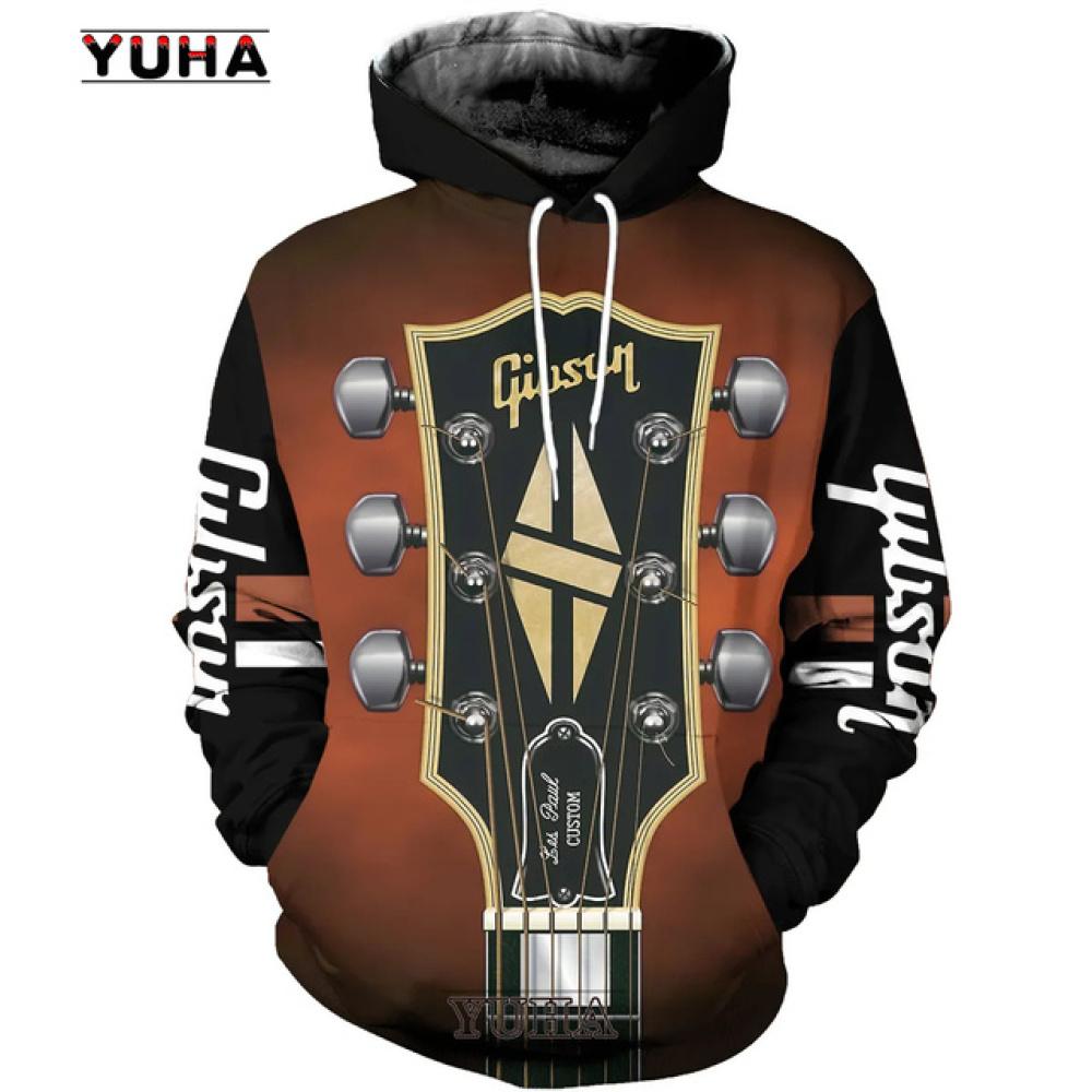 

Весенне-осенние мужские толстовки с 3D принтом гитары, толстовка, пуловеры с длинными рукавами в стиле Харадзюку, уличная одежда в стиле хип-хоп, мужская куртка с капюшоном XXL