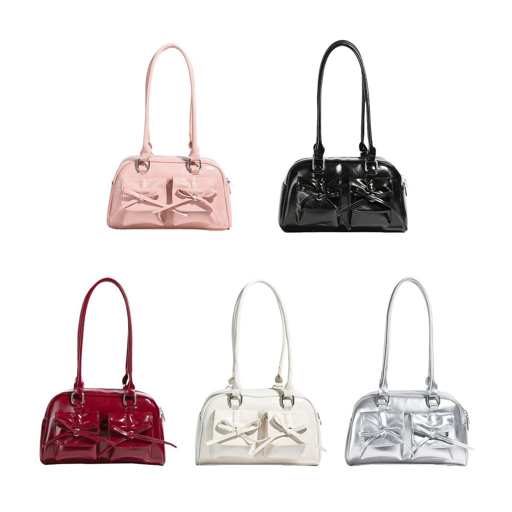 Women PU Leather Shoulder Bag Tote Bag Elegant Armpit Bag with Zipper Closure Purse Hobo Bag for Vacation Office Outdoor Party