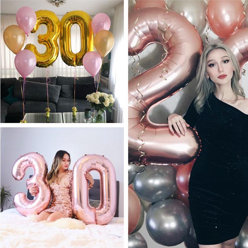 32 Zoll große Folien-Geburtstagsballons, Zahlenballonfiguren, alles Gute zum Geburtstag, Partydekorationen, Kinderballon, Geburtstagsluftglobos