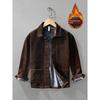 Winter Chinese-Style Retro Fleece-Lined Thickened Jacket Men's Corduroy Cotton Coat Warm Cotton-Padded Jacket Chinese Style Cotton-Padded Jacket