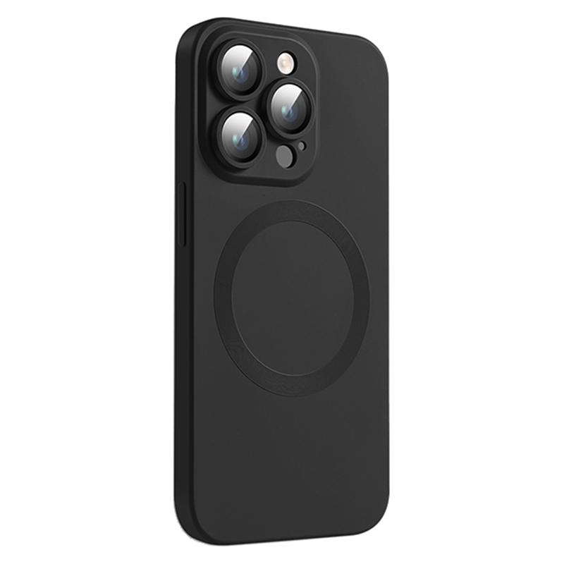 Magnetic Case for iPhone 13 Pro Compatible with MagSafe Liquid Silicone Phone Cover with Camera Lens Protector