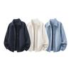 Men's Coat Type Long-sleeved Shirt Men's Loose Casual Work Shirt Outer Jacket