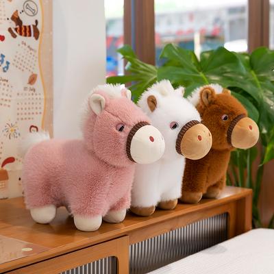 Simulated Pony Plush Toy Pony Doll Children Comforting Rag Doll Birthday Gift Doll
