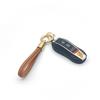 Creative Bullet Rotating Keychain Men's and Women's Leather Car Keychain Alloy Pendant