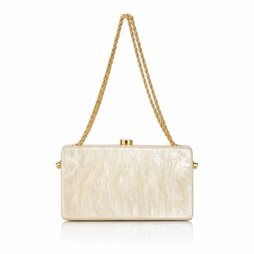 

Small Bag One Shoulder Women S Messenger Bag Portable Fashion Summer Beach Acrylic Dinner Bag Small Square Bag слоновая кость