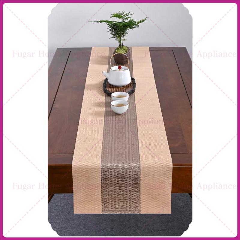 Chinese Zen style table flag, waterproof tea mat, dining table, tea table, light luxury high-end flag cloth, tablecloth