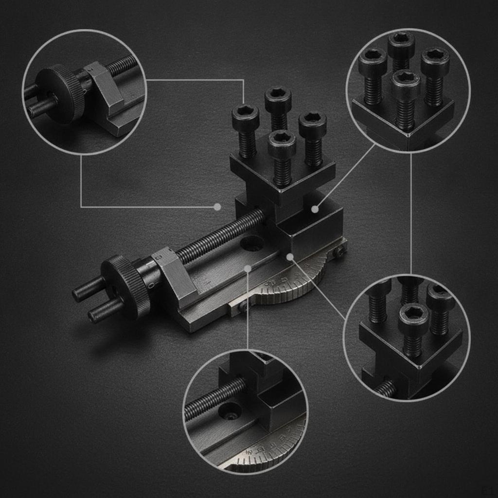 Micro Lathe Tool Holder Knurled Adjustable Precision Ground
