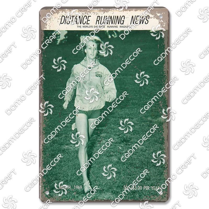 Run Race Poster Metal Plate Runner Run With Your Heart Running Shoes Metal Tin Signs Retro Wall Decor Club Gym Living Room Home