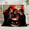 1PC Horror Movie Icons Flannel Blanket Gift, Suitable for Both Men And Women, Soft Ideal for Beds And Sofa, Birthday Or Christmas Gift