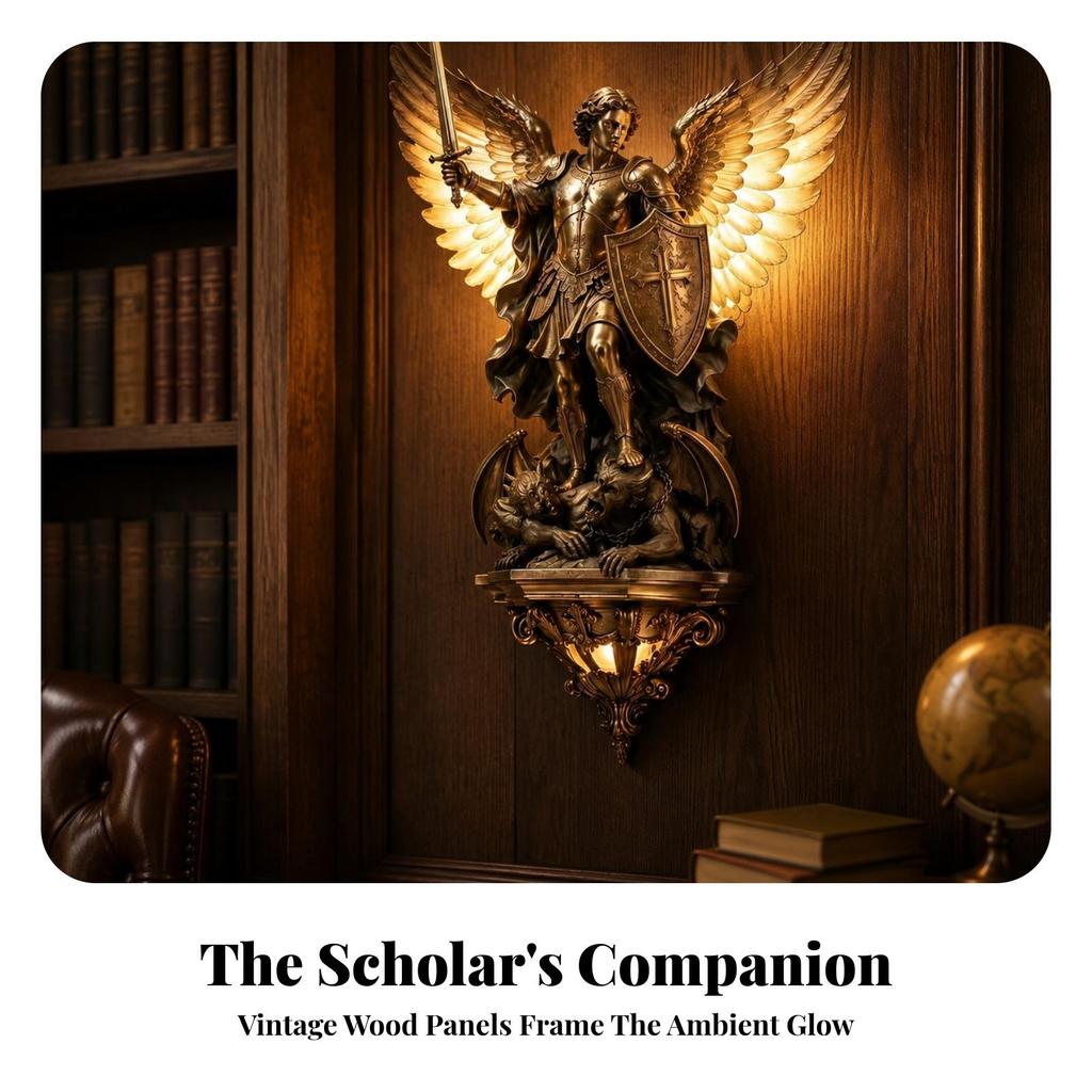 Knight Lamp LED Resin Craft Ornament Elegant for Entryways