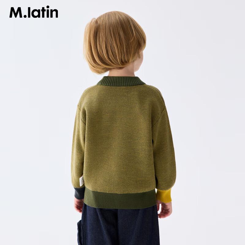 

M.Latin Kids Jacquard Semi-High Collar Sweater 110