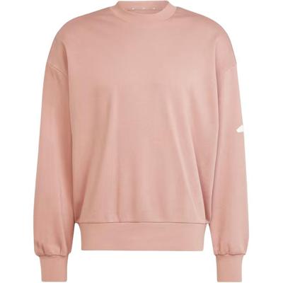 adidas Logo Crewneck Long Sleeve Sweatshirt Men Sweatshirt Light-Pink JF3579