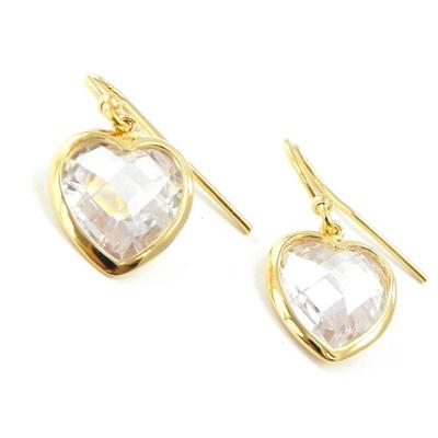 [F6265] - White Gold Plated 'Linda' Earrings