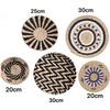 3/4/7pcs Bohemian Style Wall Basket Set Hanging Wall Basket Decoration Bohemian Style Wall Decoration Environmental Round Art