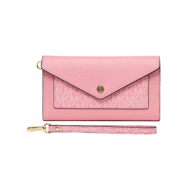 MICHAEL KORS Jet Set Item Presbyopia Artificial Leather Wallet Clutch Women s Pink розовый