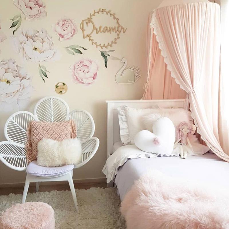 Ins New Scandinavian Summer Chiffon Lace Baby Mosquito Nets Dome Children's Room Tents Mosquito Nets Three Colour Options