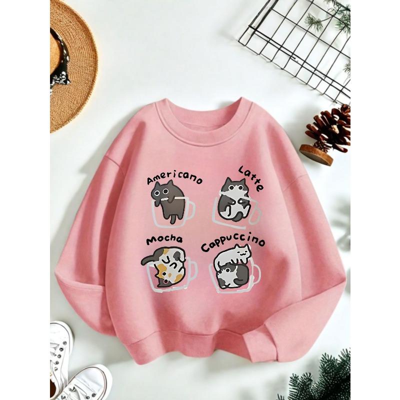 Fashion Girl Round Neck Sweatshirt